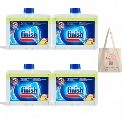 Afbeelding van Finish Citrus, machine dieptereiniger, vloeibare machinereiniger tegen kalk en vet, voor een schone vaatwasser, voordeelverpakking met 4 x 250 ml citroengeur
