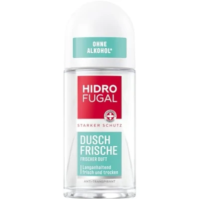 Afbeelding van Hidrofugal Douche Fresh Roll on, sterke anti transpirant bescherming tegen okselzweet en lichaamsgeur, deodorant zonder ethylalcohol met frisse geur (50 ml)