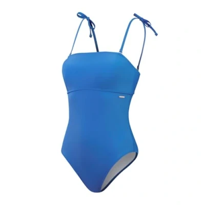 Afbeelding van Speedo Shaping bandeau badpak voor dames, 1 delig shapewear strand en vakantiebadmode, Sevres Blauw, 38