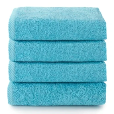 Afbeelding van Top Towel Plus badhanddoeken 4 gezichts of bidhanddoeken 30 x 50 cm 100% katoen aquamarijn