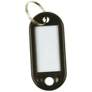 Afbeelding van Q CONNECT sleutelhanger, pak van 10 stuks, zwart sleutelhanger