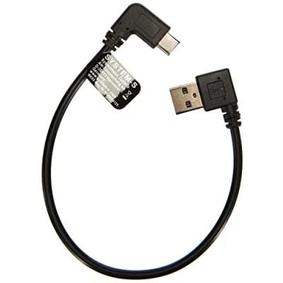 Afbeelding van SYSTEM S USB 3.1 Type C naar 2.0 Hoek Plug Kabel 27 cm