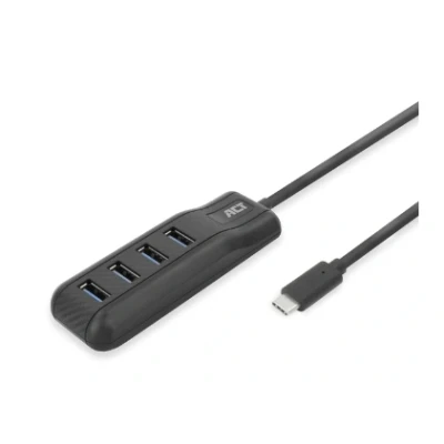 Afbeelding van ACT AC6420 USB C Hub 3.0 4x A 5Gbps Zwart Kabellengte 50 cm