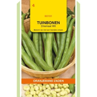 Afbeelding van Tuinbonen driemaal wit 100gr