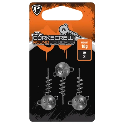 Afbeelding van Fox Rage Corkscrew Round Jig Heads 15g x 3pc Loodkop