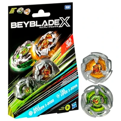 Afbeelding van Beyblade X, Gale Wyvern 5 80GB en Tail Viper 3 80HN, dubbelpak