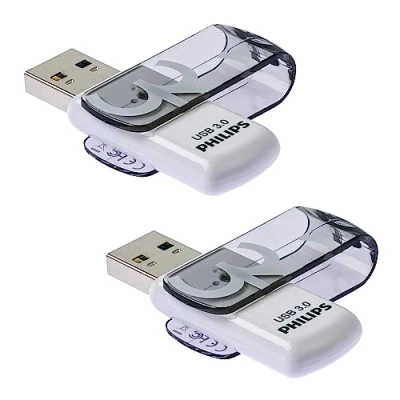 Afbeelding van Philips USB sticks 2 st Vivid 3.0 32 GB wit en grijs