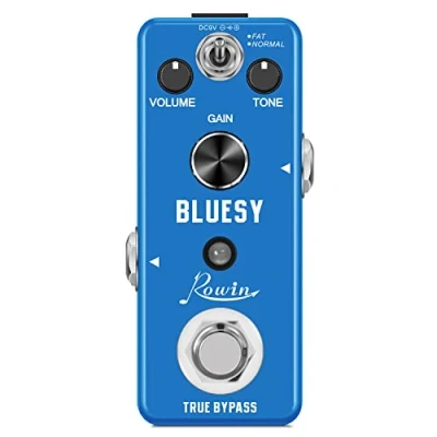 Afbeelding van Rowin Bluesy Gitaar Pedaal met FAT EN NORMAL MODES Blues Stijl Distortion Effect voor Elektrische Bas True Bypass LEF 321