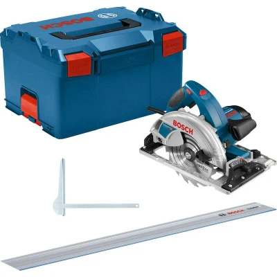 Afbeelding van Bosch Blauw GKS 65+ GCE + FSN 1400 Professional Cirkelzaag Set 1800 W 1 x geleiderail 190 mm zaagblad 0615990M93