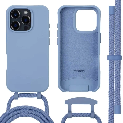 Afbeelding van Apple iPhone 16 Pro Max MagSafe Hoesje Siliconen en TPU (zacht) imoshion Softcase/Koordhoesje/Backcover Blauw Telefoonhoesje Black Friday