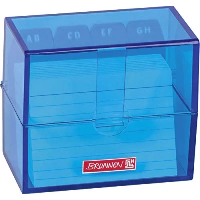 Afbeelding van Brunnen 102058033 indexbox, 8,5 x 7,5 4,8 cm (voor A8 indexkaarten), polystyreen, azuur, kleurcode