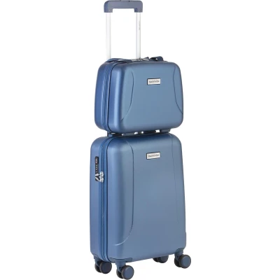 Afbeelding van CarryOn Skyhopper Handbagage en Beautycase 55cm TSA Trolley Make up koffer Blauw
