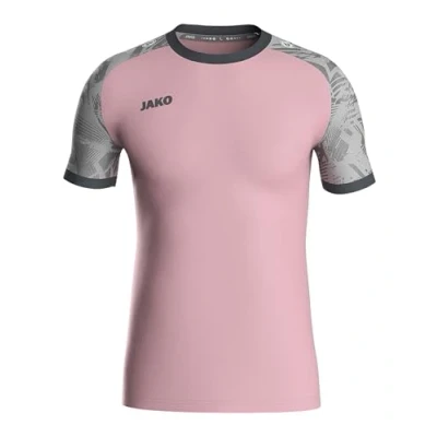 Afbeelding van Jako Iconic Shirt Korte Mouw Heren Antiek Roze / Zachtgrijs Antra Light Maat: 3XL