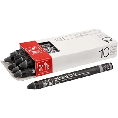 Afbeelding van Neocolor II, dikte 8 mm, zwart, 10 stuks