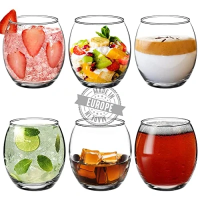 Afbeelding van CRYSTALIA Luxe Never Mors tumblers Glazen set van 6 405ml 100% lood &amp; CADMIUM GRATIS waterglazen, 6, whiskyglazen, drinkglazen tumblers, korte drinkglazen, whiskey dessertglazen
