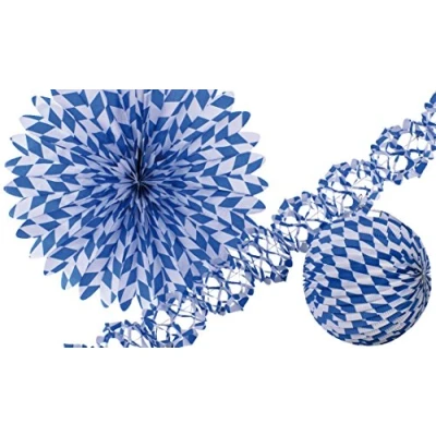 Afbeelding van AMSCAN Blauw wit versiering set