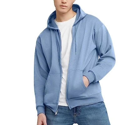 Afbeelding van Hanes Heren Hoody blauw XXL