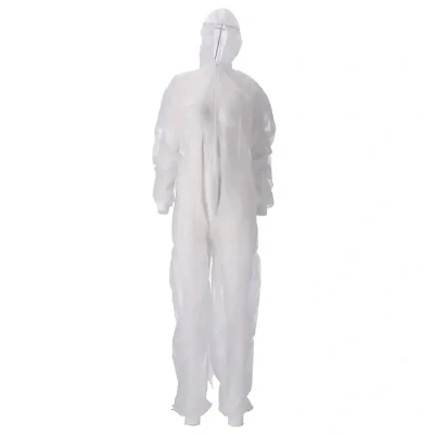 Afbeelding van Overalls CMT Coverall PP Non Woven Lichtgewicht met Ritssluiting Wit Maat M
