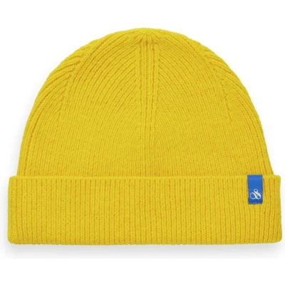 Afbeelding van SCOTCH &amp; SODA Dop Blend Rib Knit Beanie Spotlight Geel