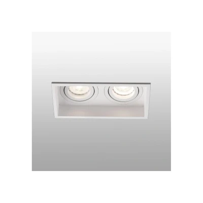 Afbeelding van FARO BARCELONA Inbouwlamp Hyde, 2lamps gezwenkt in wit