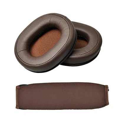 Afbeelding van JHZZWJ Vervangende oorkussens en hoofdbandhoes, compatibel met ATH M50x / M50 M50xBT M50RD Audio Technica M40X /M30x /M20x MSR7/ATH ANC9 kussentjes vervanging