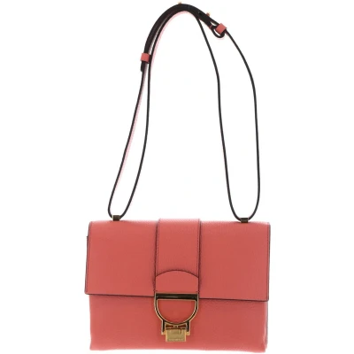 Afbeelding van COCCINELLE Leren Schoudertas Arlettis Handbag Geranium Oranje