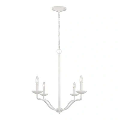 Afbeelding van Feiss LED Kroonluchter 4X E14 Max 40W Dimbaar Textured Plaster White