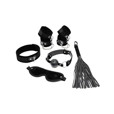 Afbeelding van Rimba Bondage Play Soft Beginners set 6 delig zwart