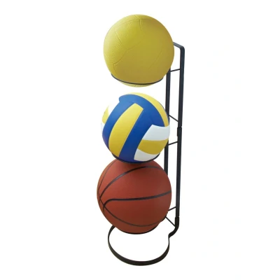 Afbeelding van Yamazaki Opbergrek Frame Ballenstandaard 3 Ballen Zwart 25,5x20,5x65cm
