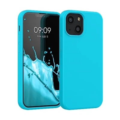 Afbeelding van kwmobile telefoonhoesje geschikt voor Apple iPhone 13 mini Hoesje met siliconen coating Smartphone case in ijsblauw