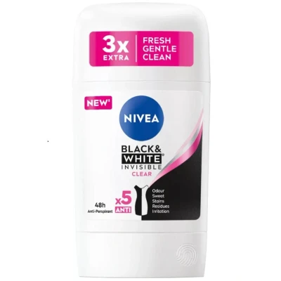 Afbeelding van 5x Nivea Black &amp; White Clear Deostick 50ml