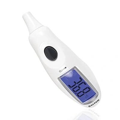 Afbeelding van Salter TE 150 EU Jumbo Display Ear Tympanic Thermometer, In Readings, Fever Alarm, One Second Reading, Large LCD Display, Auto Power Off, 10 Memory Recall, Low Battery Indicator, White