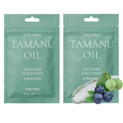 Afbeelding van Rated Green COLD Press Tamaru OIL Soothing Scalp PACK W/ Black 2 Haarset, Maat: 100 ml,