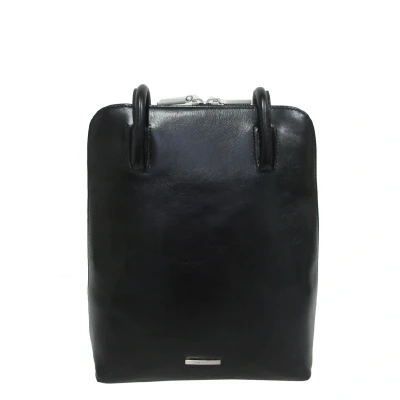 Afbeelding van Claudio Ferrici Classico Backpack black Damestas Leren tas