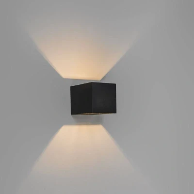 Afbeelding van Wandlamp Fulton Zwart