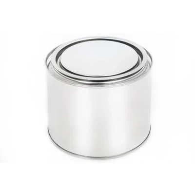Afbeelding van BenBow Blikdoos 4 x 500 ml met drukdeksel, luchtdicht, ondoorzichtig, leeg, rond, bewaardoos