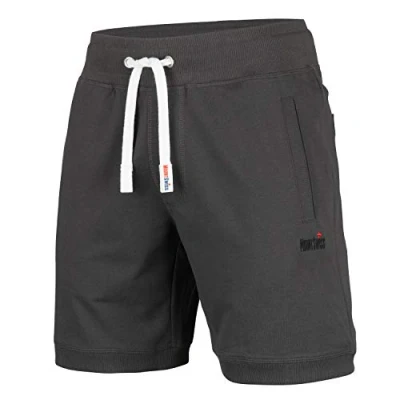 Afbeelding van Mount Swiss Luca korte vrijetijdsbroek voor heren, joggingbroek met zakken en trekkoord, broek thuis hobby, comfortabele sportshorts in klassieke kleuren, maat S 6XL,
