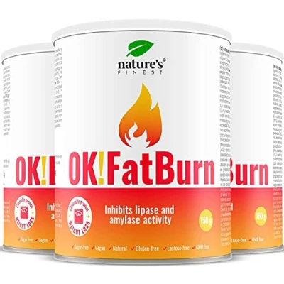 Afbeelding van Nature&#039;s Finest OK!FatBurn Voedingssupplementen voor gewichtsbeheersing Met de kracht van ID alG toevoeging L Tyrosine en Carnitine (3)