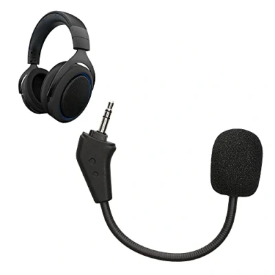 Afbeelding van kwmobile microfoon voor gaming headset Compatibel met Corsair HS50 HS60 Pro HS70 HS75 10 cm In zwart