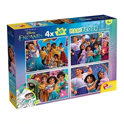 Afbeelding van LISCIANI DISNEY ENCANTO Puzzel 4x48 Stukjes MaxiVloer Dubbelzijdig Voor Kinderen vanaf 4 jaar Achterkant om te Kleuren Educatief en Leuk Spel