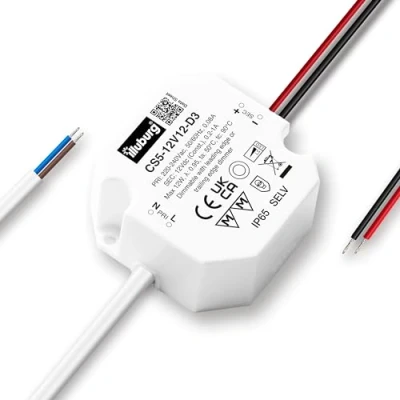 Afbeelding van illuburg Led transformator, 12 V, 2,4 W, dimbaar, Triac, waterdicht, IP65, voor ledstrip, voeding, driver