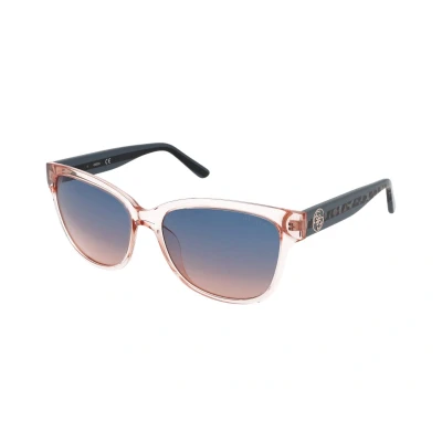 Afbeelding van Guess Donna GU7823 57W Occhiali da sole Iniettato Beige Blu Squadrata Normale Sfumato