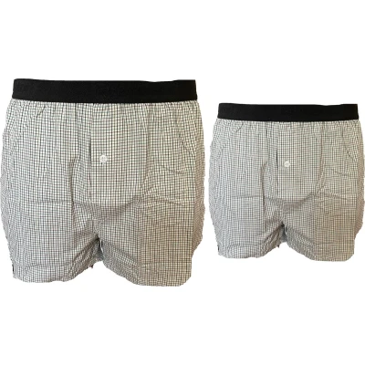 Afbeelding van Embrator 2 pack mannen Boxershort geweven katoen groen/wit/zwart XXL
