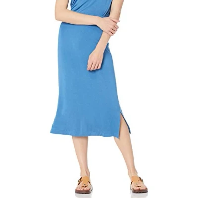 Afbeelding van Amazon Essentials Dames pull on gebreide midi rok (verkrijgbaar in grote maten), blauw, klein