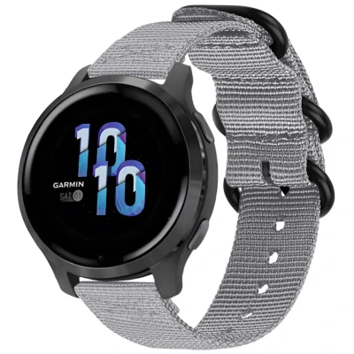 Afbeelding van Nylon bandje Universeel 22 mm aansluiting Grijs iMoshion Textiel