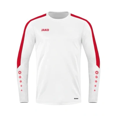 Afbeelding van JAKO Krachtig Sweatshirt, Uniseks Volwassene, Wit Rood, L