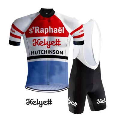 Afbeelding van Retro Wielertenue Saint Raphaël Rood/Blauw REDTED XS