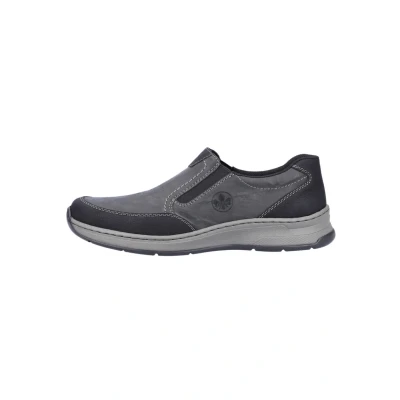 Afbeelding van Rieker HEREN Loafers 14362, Mannen Slippers,verwisselbaar voetbed,casual schoenen,open vermelding,slippers,Grijs (grau kombi / 00),41 EU 7.5 UK