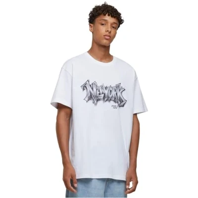 Afbeelding van Upscale by Mister Tee Tshirt print, Heren, Maat: Large, White