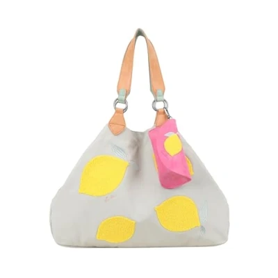 Afbeelding van Fritzi aus Preußen schoudertas Izzy Medium Limited Squeezy Lemon Shoulder Bag beige